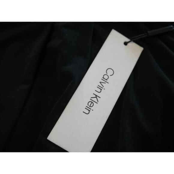 Calvin Klein Women's Plus Black Pleated Belted Cropped Wide Leg Pants 2X - Picture 7 of 9